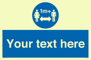MH6128: 1M  Social Distance custom sign