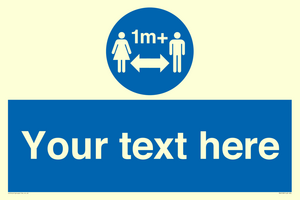MH6128: 1M  Social Distance custom sign