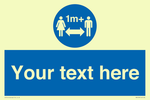 MH6128: 1M  Social Distance custom sign