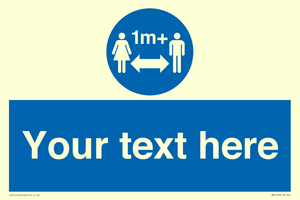 MH6128: 1M  Social Distance custom sign