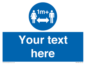 MH6128: 1M  Social Distance custom sign