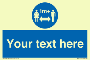 MH6128: 1M  Social Distance custom sign