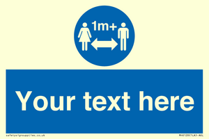 MH6128: 1M  Social Distance custom sign