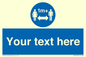 MH6128: 1M  Social Distance custom sign