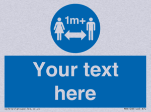 MH6128: 1M  Social Distance custom sign