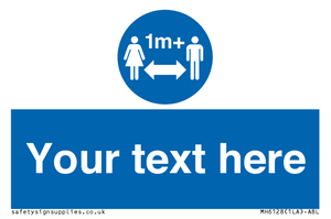 MH6128: 1M  Social Distance custom sign