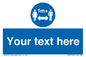 MH6128: 1M  Social Distance custom sign