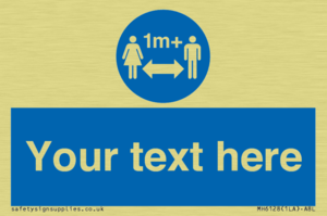 MH6128: 1M  Social Distance custom sign