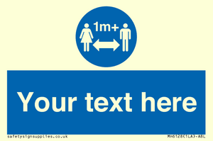 MH6128: 1M  Social Distance custom sign