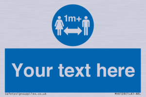 MH6128: 1M  Social Distance custom sign
