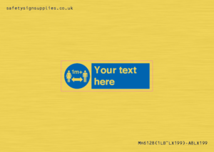 MH6128: 1M  Social Distance custom sign