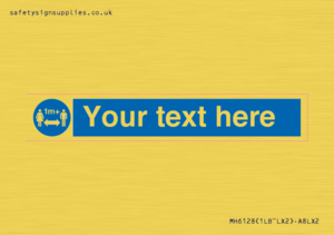 MH6128: 1M  Social Distance custom sign
