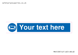 MH6128: 1M  Social Distance custom sign