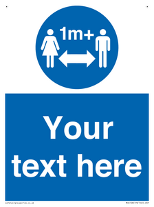 MH6128: 1M  Social Distance custom sign