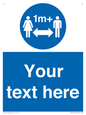MH6128: 1M  Social Distance custom sign