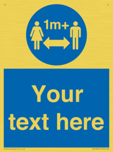 MH6128: 1M  Social Distance custom sign
