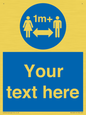 MH6128: 1M  Social Distance custom sign