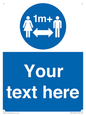 MH6128: 1M  Social Distance custom sign