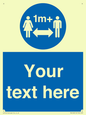 MH6128: 1M  Social Distance custom sign