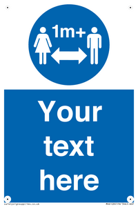 MH6128: 1M  Social Distance custom sign