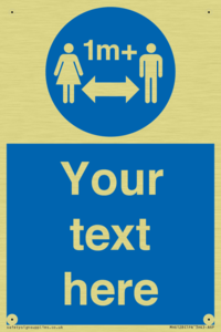 MH6128: 1M  Social Distance custom sign