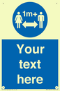 MH6128: 1M  Social Distance custom sign