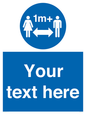 MH6128: 1M  Social Distance custom sign