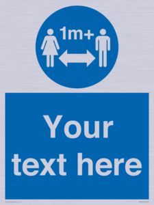 MH6128: 1M  Social Distance custom sign