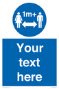 MH6128: 1M  Social Distance custom sign