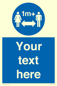 MH6128: 1M  Social Distance custom sign