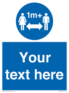 MH6128: 1M  Social Distance custom sign