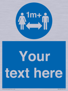 MH6128: 1M  Social Distance custom sign