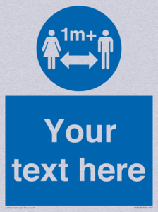 MH6128: 1M  Social Distance custom sign