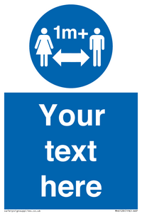 MH6128: 1M  Social Distance custom sign