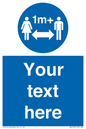 MH6128: 1M  Social Distance custom sign