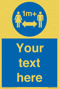 MH6128: 1M  Social Distance custom sign