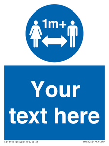 MH6128: 1M  Social Distance custom sign