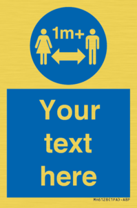 MH6128: 1M  Social Distance custom sign