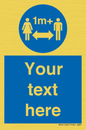 MH6128: 1M  Social Distance custom sign
