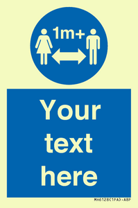 MH6128: 1M  Social Distance custom sign