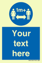 MH6128: 1M  Social Distance custom sign