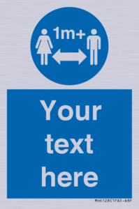 MH6128: 1M  Social Distance custom sign