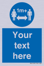 MH6128: 1M  Social Distance custom sign