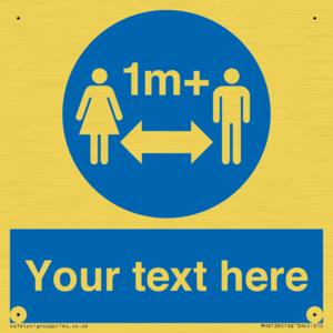 MH6128: 1M  Social Distance custom sign