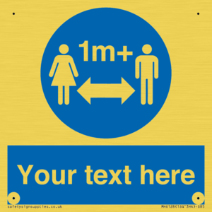 MH6128: 1M  Social Distance custom sign