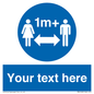 MH6128: 1M  Social Distance custom sign