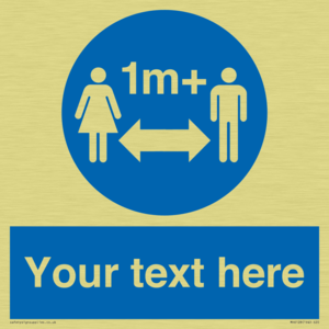 MH6128: 1M  Social Distance custom sign