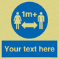 MH6128: 1M  Social Distance custom sign