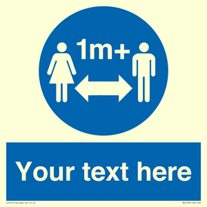 MH6128: 1M  Social Distance custom sign