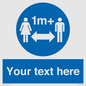 MH6128: 1M  Social Distance custom sign